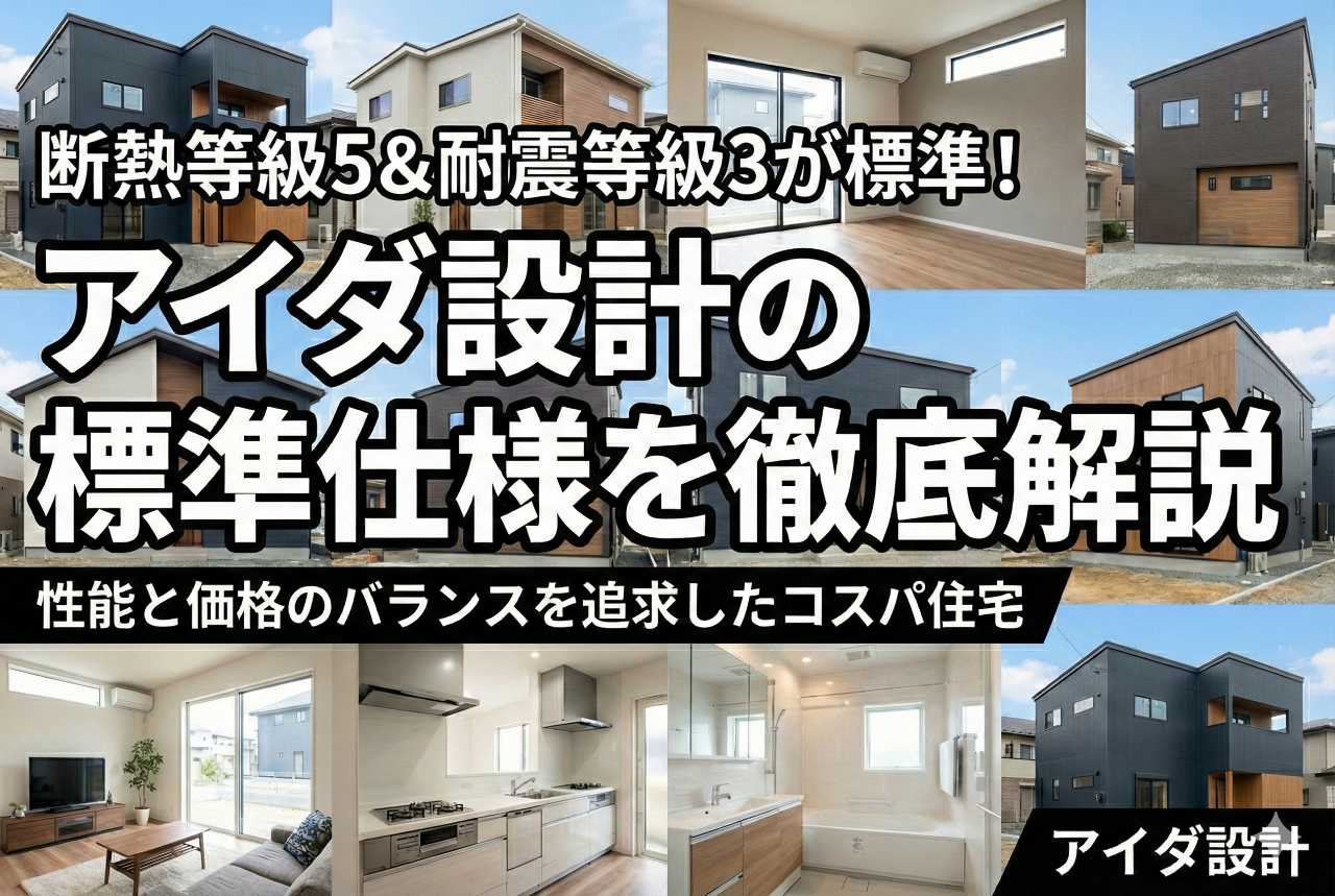 アイダ設計の標準仕様を設備ごとに徹底解説！断熱性や耐震性のレベルは価格以上か