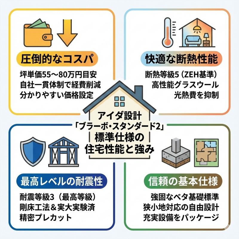アイダ設計の標準仕様からわかる住宅性能と強み