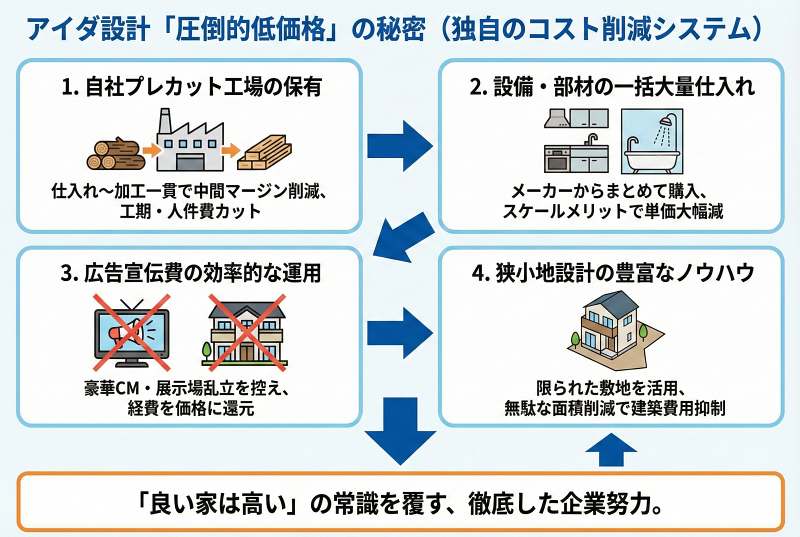 アイダ設計が他社より安い理由