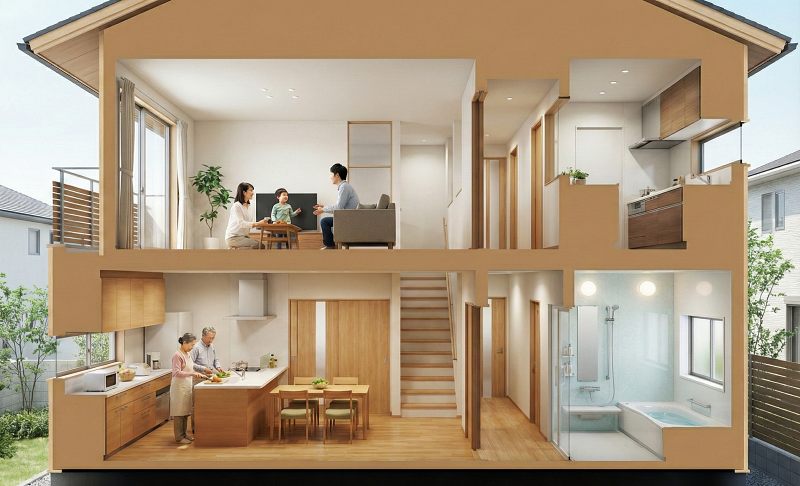 「部分共有タイプ」で建築費を節約