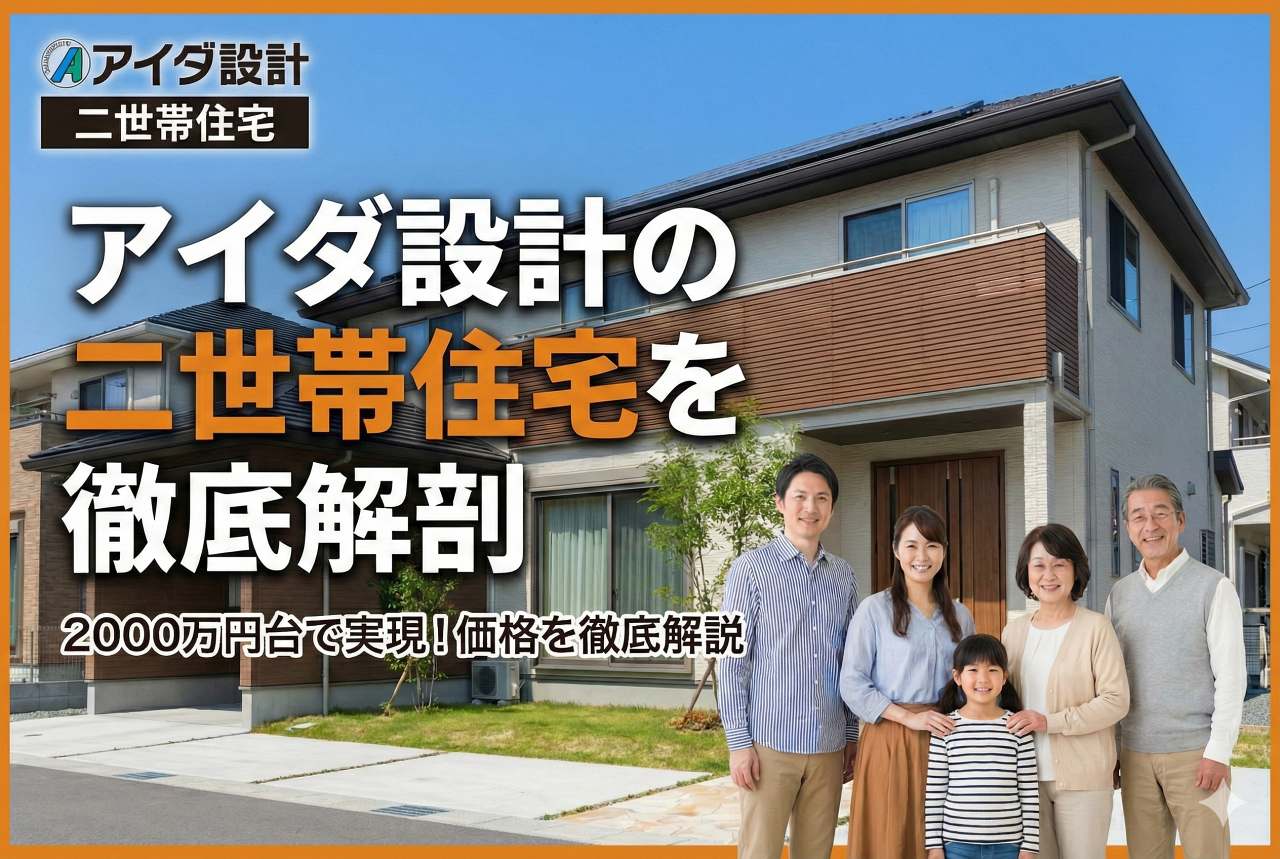 アイダ設計の二世帯住宅は価格が魅力的？1,000万円台の可能性や他社との比較も