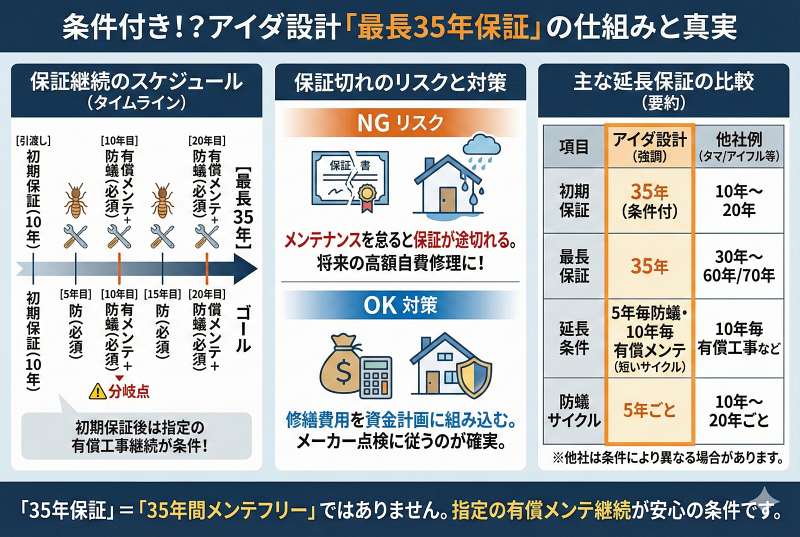 35年保証の仕組みと適用条件の注意点