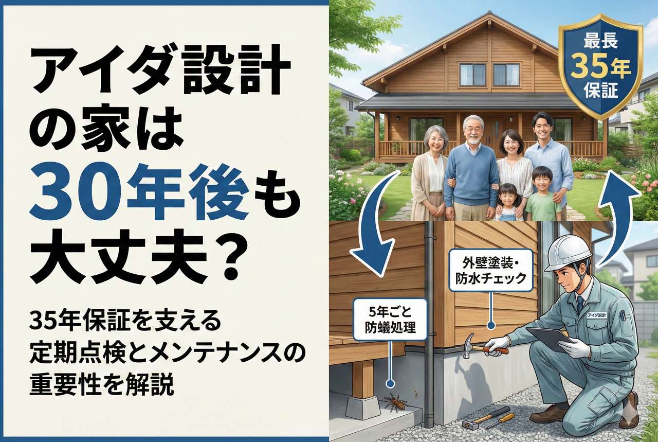 アイダ設計の家は30年後も安心？気になる耐久性や延長メンテナンス保証を解説