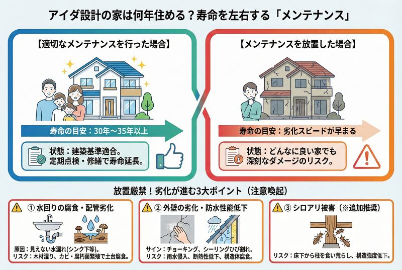 アイダ設計の家には何年も住めるのか