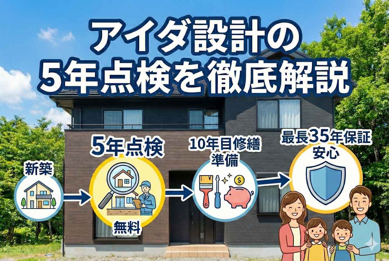 アイダ設計の5年点検の費用は？保証継続の条件や他社サポートとの比較など