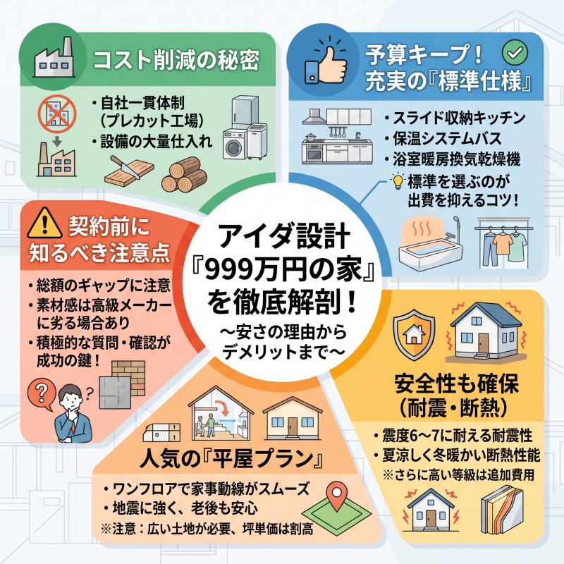 アイダ設計で999万円の家の総額を抑えるコツ